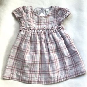 NWT GAP Gold Shier Plaid Dress